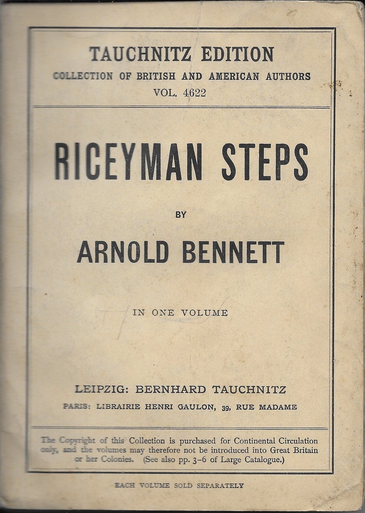 Item #402332 Riceyman Steps. Arnold Bennett.