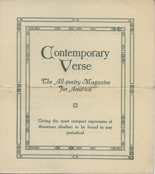 Contemporary Verse: April 1918 Vol. V No. 4 "The New Life Number"