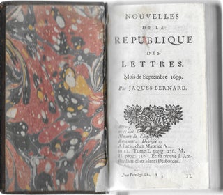 Nouvelles de la République des Lettres. Mois de Septembre (à Decembre) 1699.