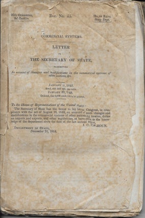Item #402870 Commercial Systems. Letter of the Secretary of State Transmitting an Account of...