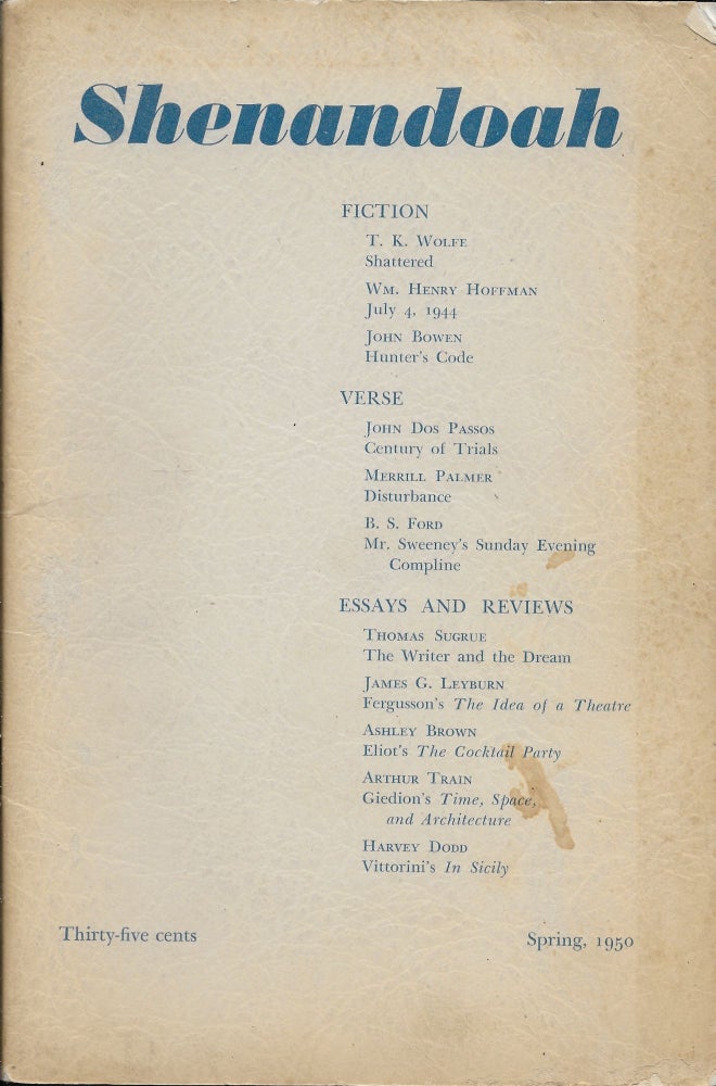 Item #402871 Shenandoah. Spring 1950. Vol 1, No 1.