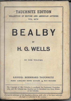 Item #403333 Bealby. H. G. Wells