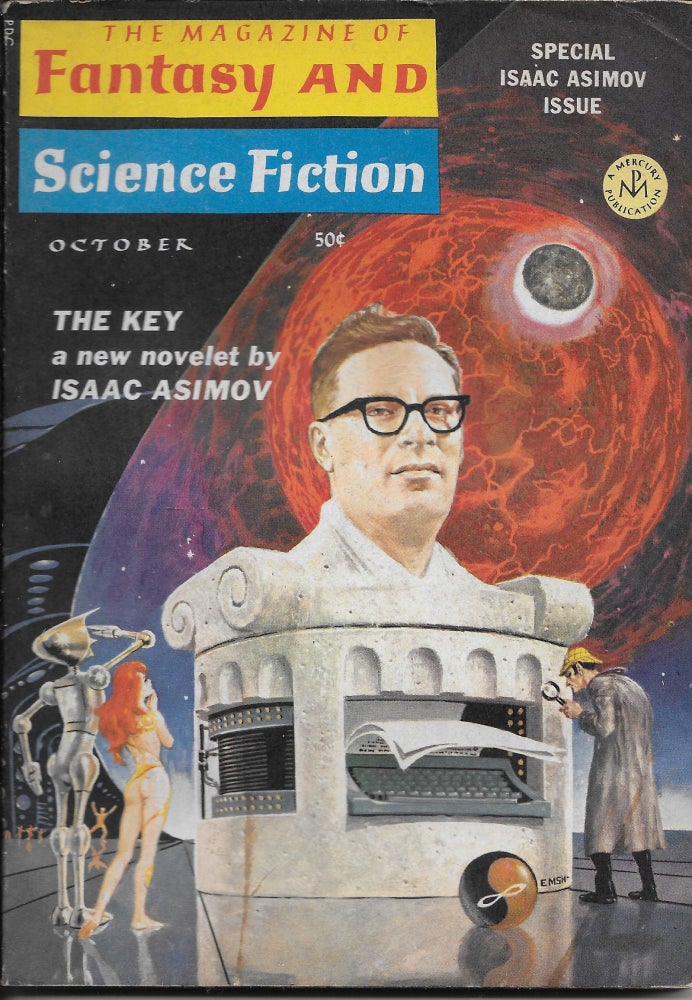 Item #403435 "The Key" by Isaac Asimov in The Magazine of Fantasy and Science Fiction. October 1966. Edward L. Ferman, Isaac Asimov.