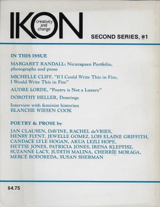 IKON: Creativity and Change. Second Series, #1. Fall / Winter 1982-83