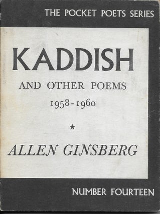 Item #403673 Kaddish and Other Poems, 1958-1960. Allen Ginsberg