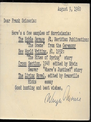 Wright Morris: A Reader.