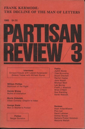 Item #403898 "The Decline of the Man of Letters" in Partisan Review / 3 1985 [Volume LII, Number...