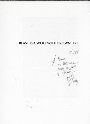 Beast is a Wolf with Brown Fire