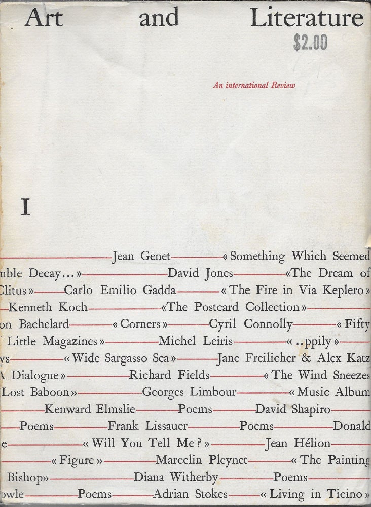 Item #403961 Art and Literature: An international Review I, March 1964. John Ashbery.