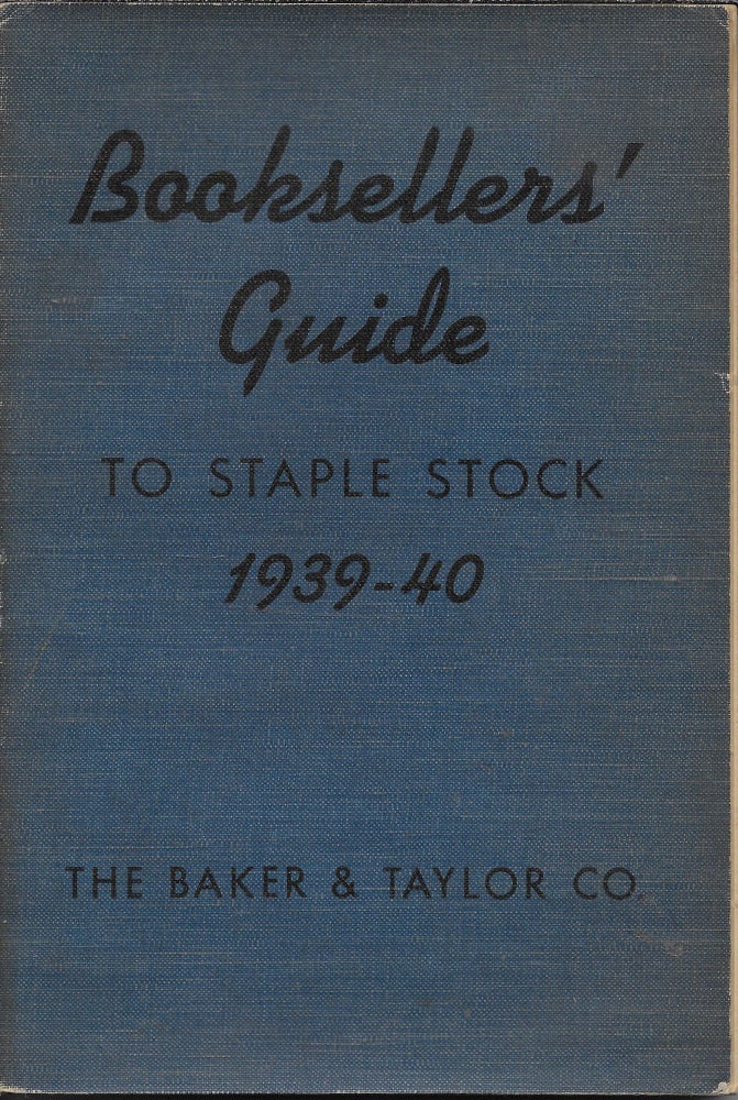 Item #404064 Booksellers' Guide to Staple Stock 1939-40