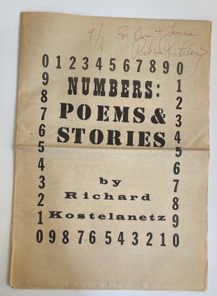 Item #404195 Nunbers: Poems & Stories. Richard Kostelanetz