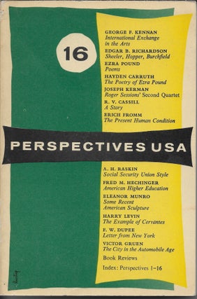 Item #404233 Perspectives USA. Number Sixfteen [16] Summer 1956. James Laughlin, Alvin Lustig, cover