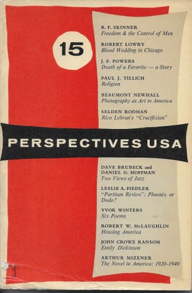 Item #404234 Perspectives USA. Number Fifteen [15] Spring 1956. James Laughlin, Alvin Lustig, cover