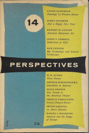 Item #404235 Perspectives. Number Fourteen [14] Winter 1956. James Laughlin, Alvin Lustig, cover