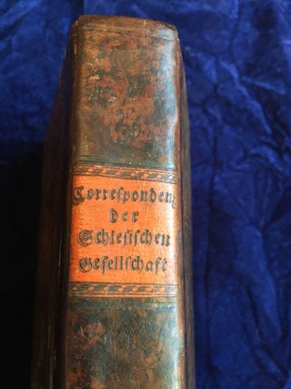 CORRESPONDENZ DER SCHLESISCHEN GESELLSCHAFT für Vaterländische Kultur, Band 1