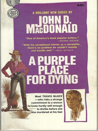Item #405297 A Purple Place for Dying. John D. Cover MacDonald, Ron Lesser