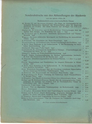 Über das Zerplatzen des Urankernes durch langsame Neutronen: Abhandlungen der Preussischen Akademie der Wissenschaften, Jahrgang 1939, Mathematisch-Naturwissenschaftliche Klasse, N° 12.